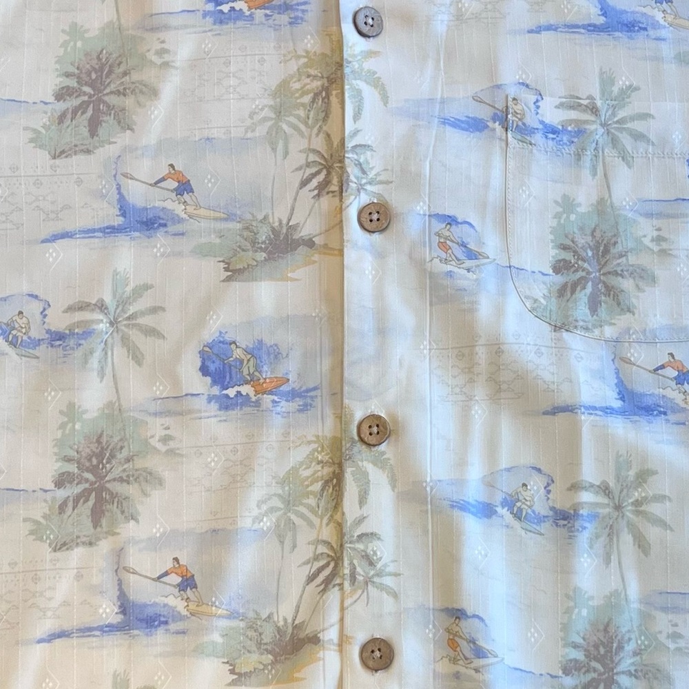 Tommy Bahama 100% Silk Shirt XL - Picture 6 of 7